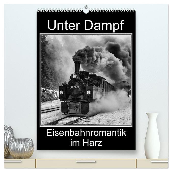 Unter Dampf. Eisenbahnromantik im Harz (CALVENDO Premium Wandkalender 2026)