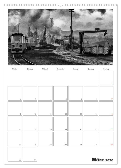 Unter Dampf. Eisenbahnromantik im Harz (CALVENDO Premium Wandkalender 2026)