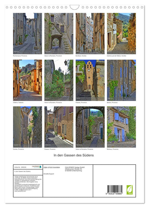 In den Gassen des Südens (CALVENDO Wandkalender 2026)