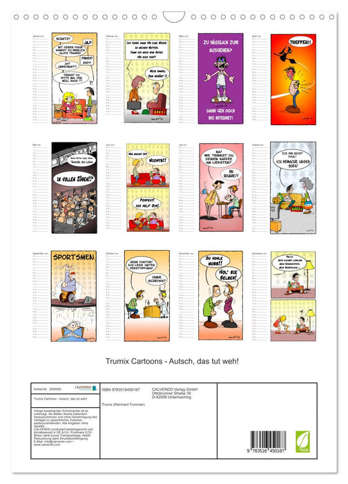 Trumix Cartoons - Autsch, das tut weh! (CALVENDO Wandkalender 2026)