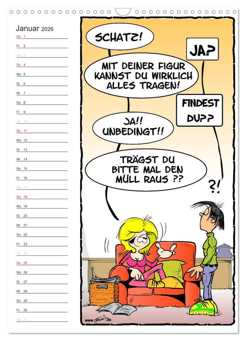 Trumix Cartoons - Autsch, das tut weh! (CALVENDO Wandkalender 2026)