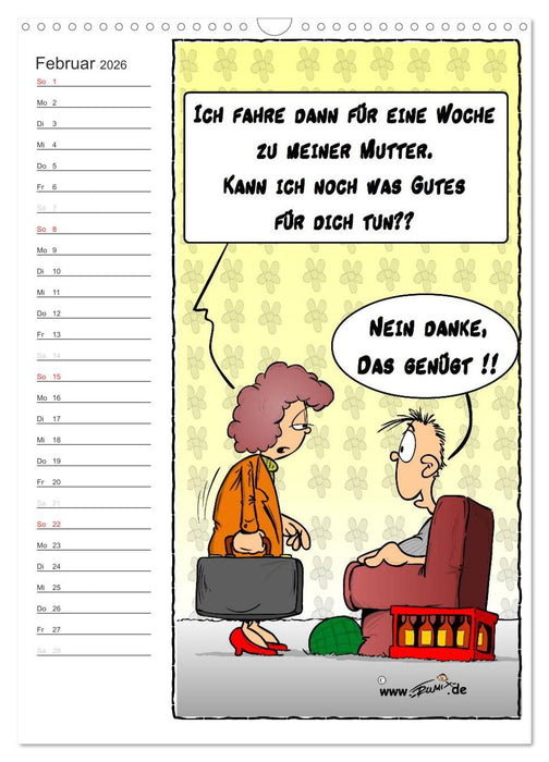 Trumix Cartoons - Autsch, das tut weh! (CALVENDO Wandkalender 2026)