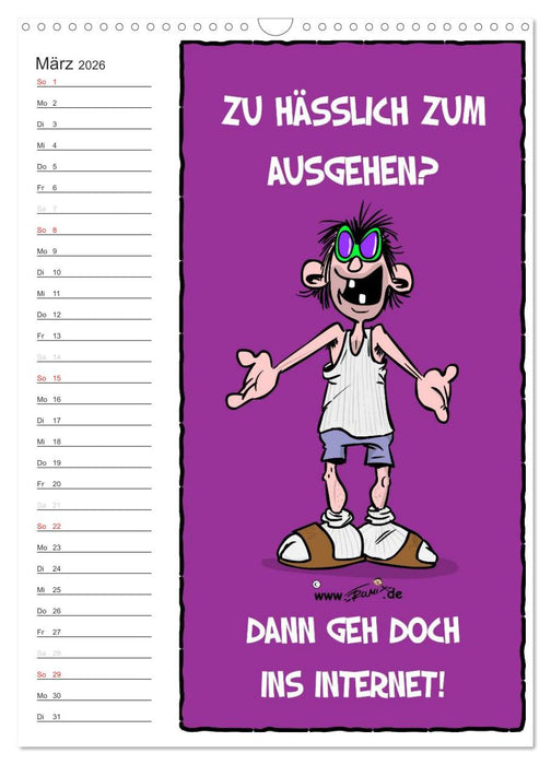 Trumix Cartoons - Autsch, das tut weh! (CALVENDO Wandkalender 2026)