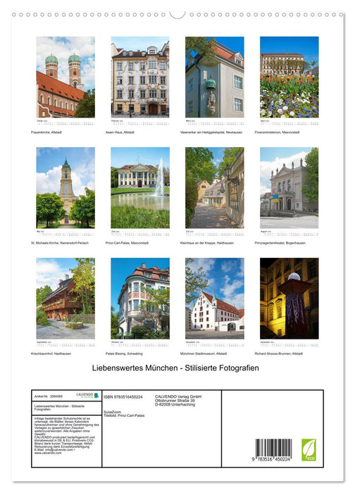 Liebenswertes München - Stilisierte Fotografien (CALVENDO Premium Wandkalender 2026)