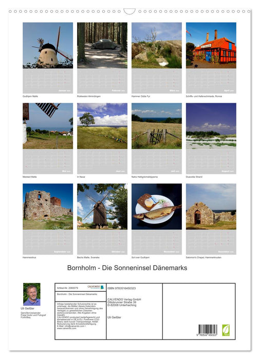 Bornholm - Die Sonneninsel Dänemarks (CALVENDO Wandkalender 2026)