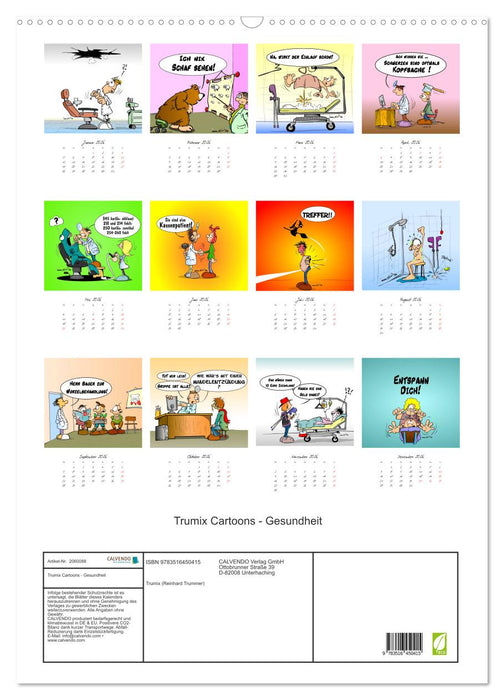 Trumix Cartoons - Gesundheit (CALVENDO Wandkalender 2026)