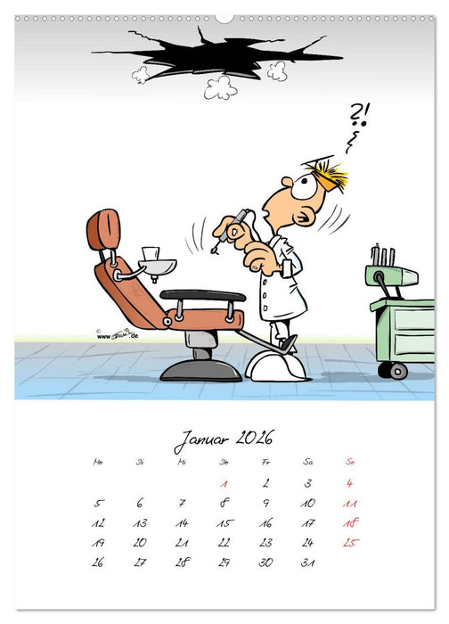 Trumix Cartoons - Gesundheit (CALVENDO Wandkalender 2026)