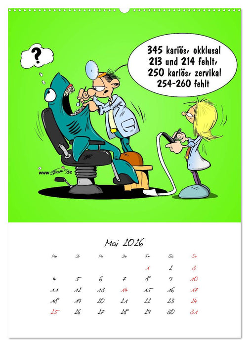 Trumix Cartoons - Gesundheit (CALVENDO Wandkalender 2026)