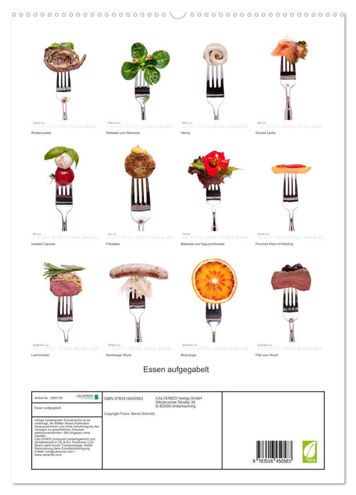 Essen aufgegabelt (CALVENDO Premium Wandkalender 2026)