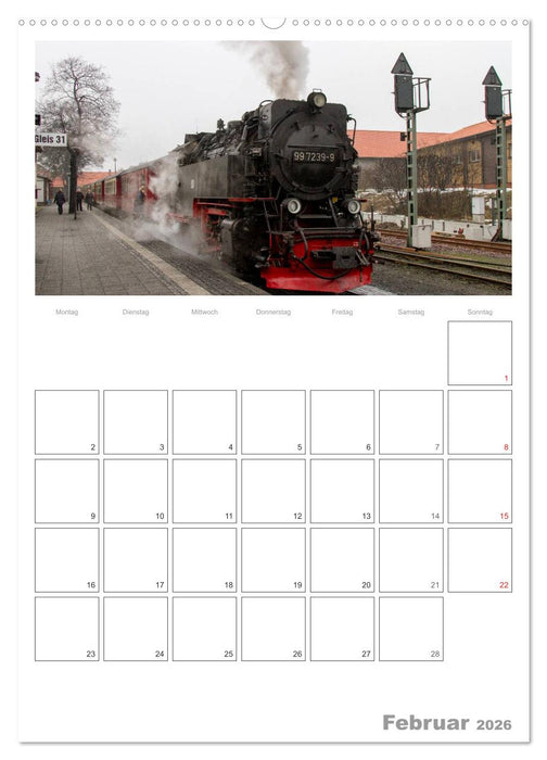 Mit Dampf durch den Harz (CALVENDO Wandkalender 2026)