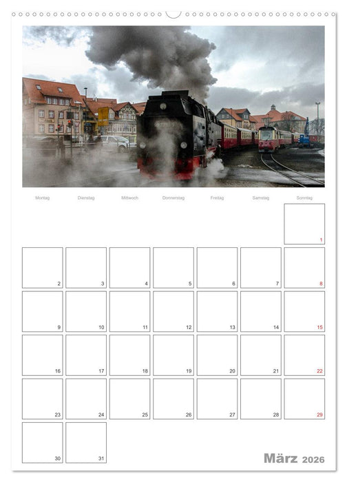 Mit Dampf durch den Harz (CALVENDO Wandkalender 2026)
