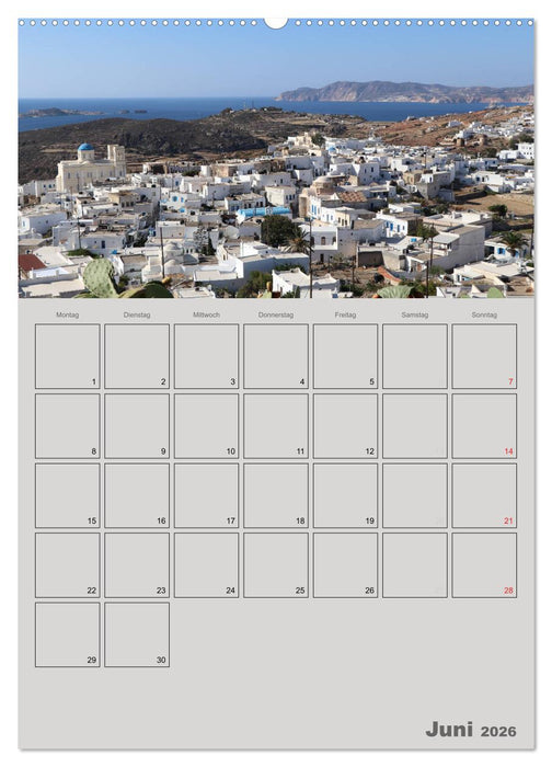 Kykladen, Perlen der Ägäis (CALVENDO Premium Wandkalender 2026)