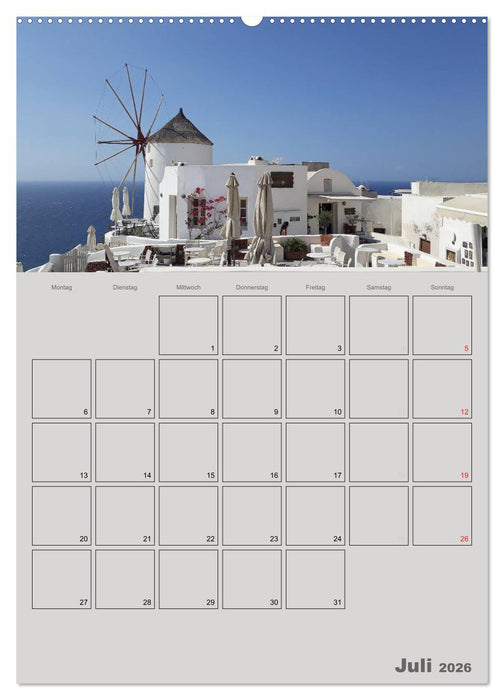 Kykladen, Perlen der Ägäis (CALVENDO Premium Wandkalender 2026)