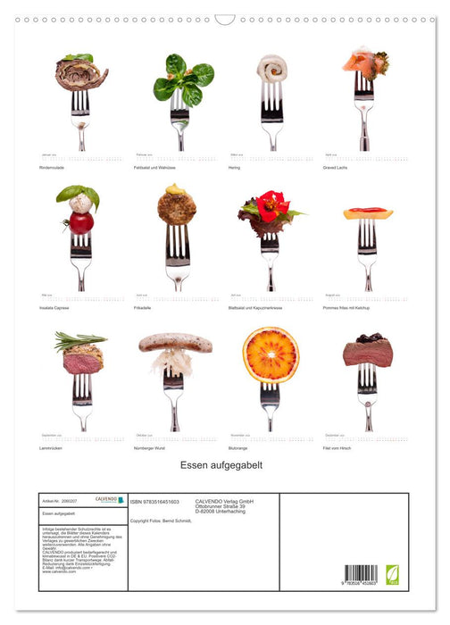 Essen aufgegabelt (CALVENDO Wandkalender 2026)