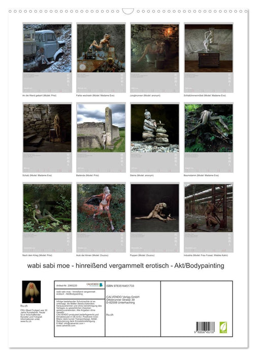 wabi sabi moe - hinreißend vergammelt erotisch - Akt/Bodypainting (CALVENDO Wandkalender 2026)