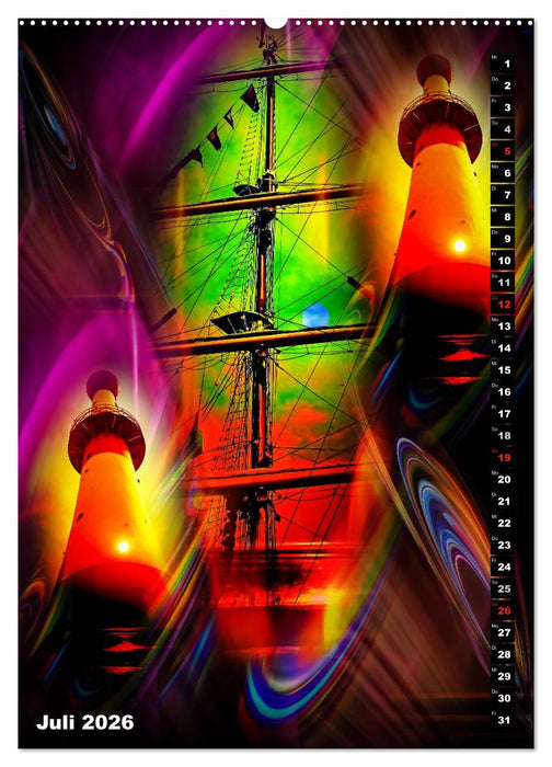 Leuchttürme Kalender der besonderen Art (CALVENDO Premium Wandkalender 2026)