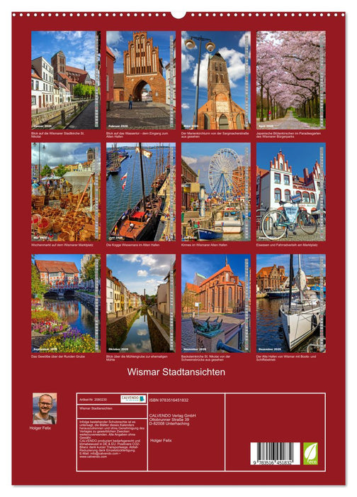 Wismar Stadtansichten (CALVENDO Premium Wandkalender 2026)