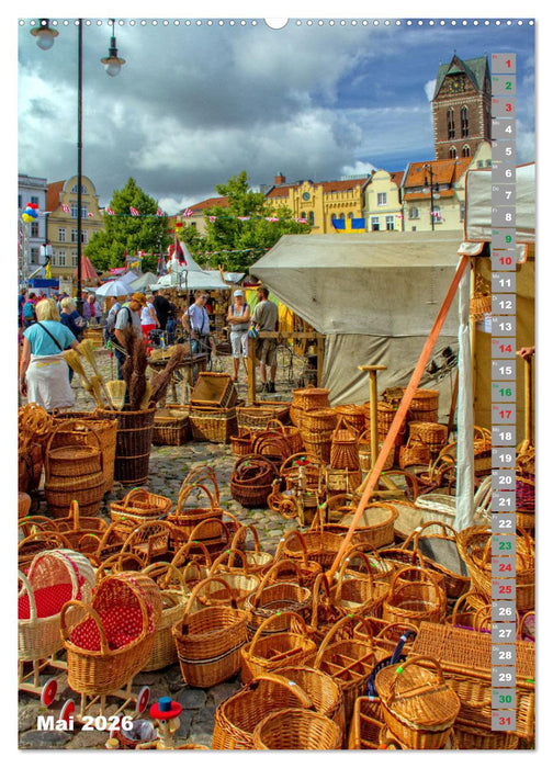Wismar Stadtansichten (CALVENDO Premium Wandkalender 2026)