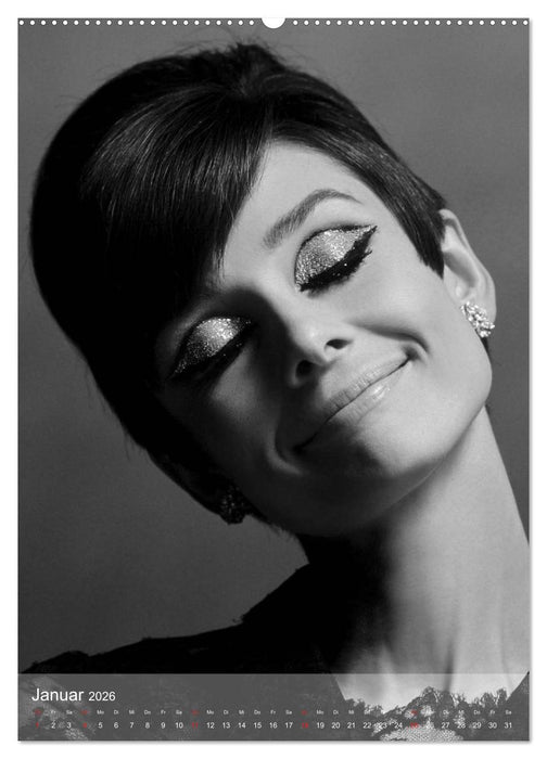 Hollywood-Diva - Audrey Hepburn (CALVENDO Wandkalender 2026)