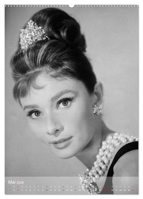 Hollywood-Diva - Audrey Hepburn (CALVENDO Wandkalender 2026)