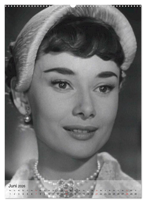 Hollywood-Diva - Audrey Hepburn (CALVENDO Wandkalender 2026)
