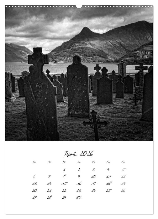 Schottland Monochrom (CALVENDO Premium Wandkalender 2026)