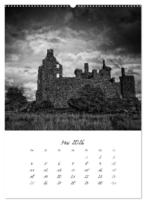 Schottland Monochrom (CALVENDO Premium Wandkalender 2026)