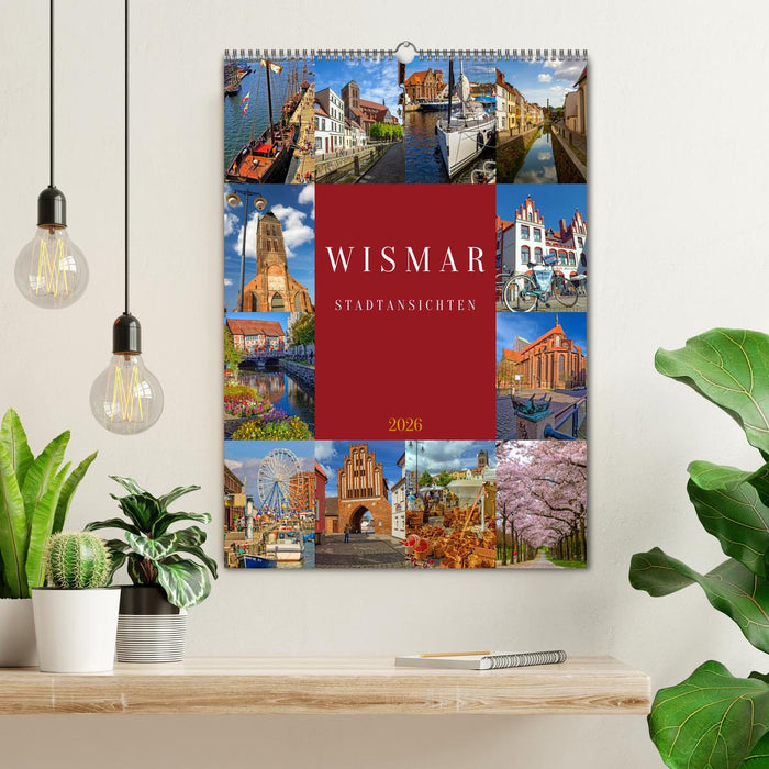Wismar Stadtansichten (CALVENDO Wandkalender 2026)
