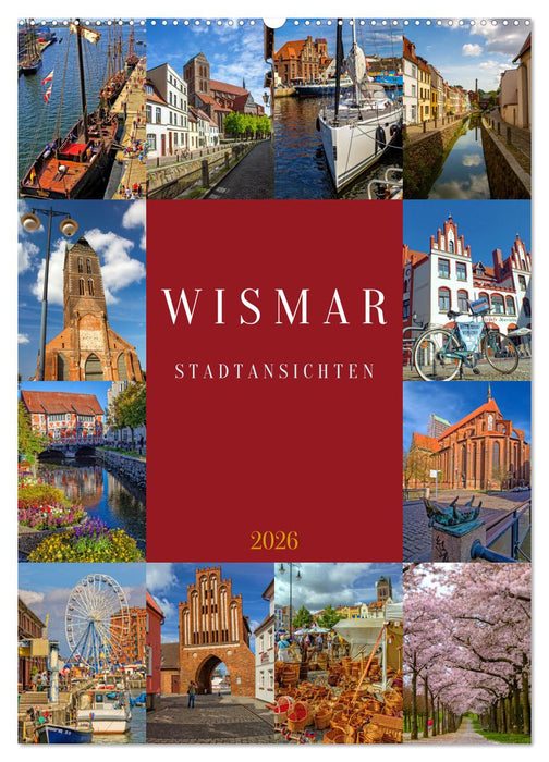 Wismar Stadtansichten (CALVENDO Wandkalender 2026)