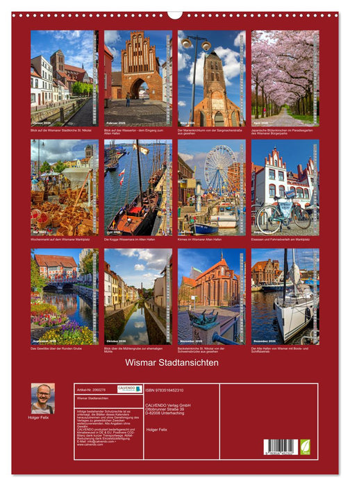Wismar Stadtansichten (CALVENDO Wandkalender 2026)