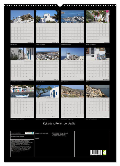Kykladen, Perlen der Ägäis (CALVENDO Wandkalender 2026)