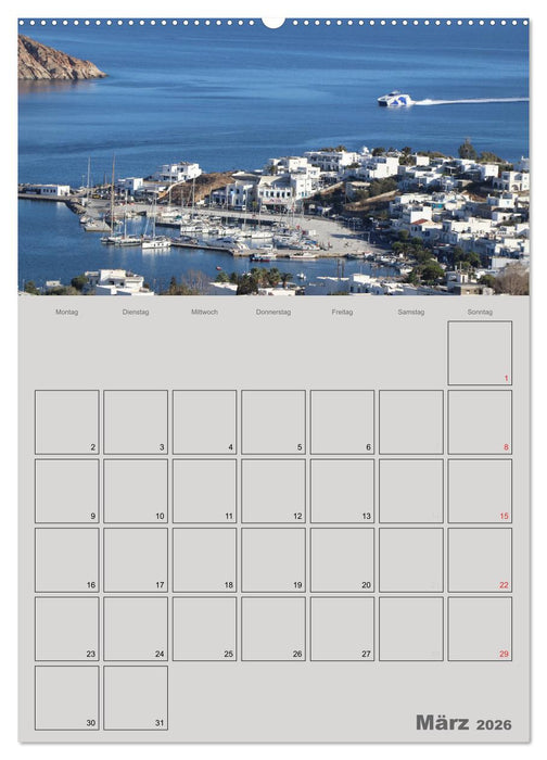 Kykladen, Perlen der Ägäis (CALVENDO Wandkalender 2026)