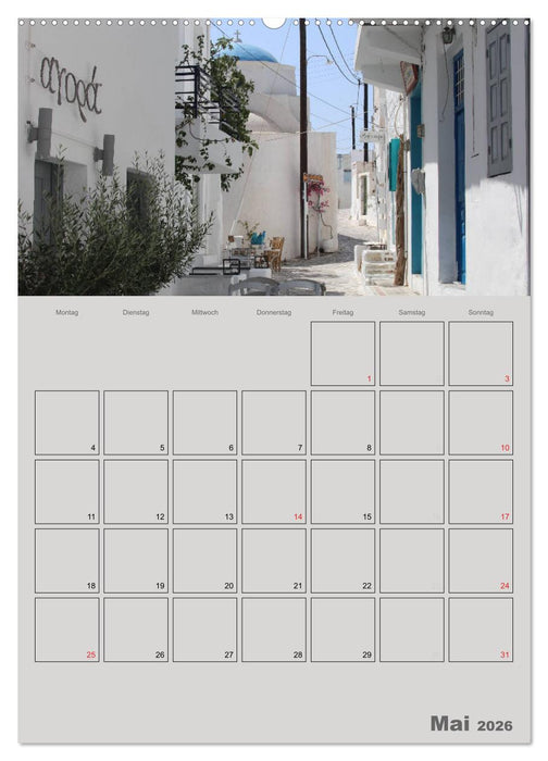 Kykladen, Perlen der Ägäis (CALVENDO Wandkalender 2026)