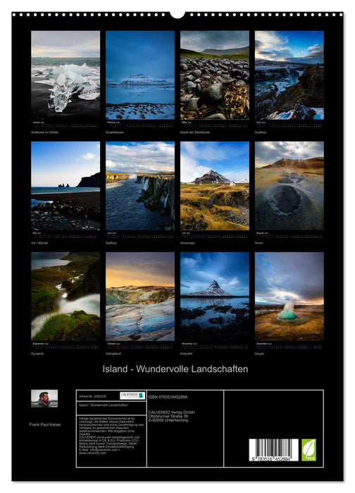 Island - Wundervolle Landschaften (CALVENDO Premium Wandkalender 2026)