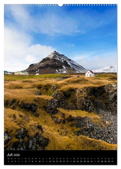 Island - Wundervolle Landschaften (CALVENDO Premium Wandkalender 2026)