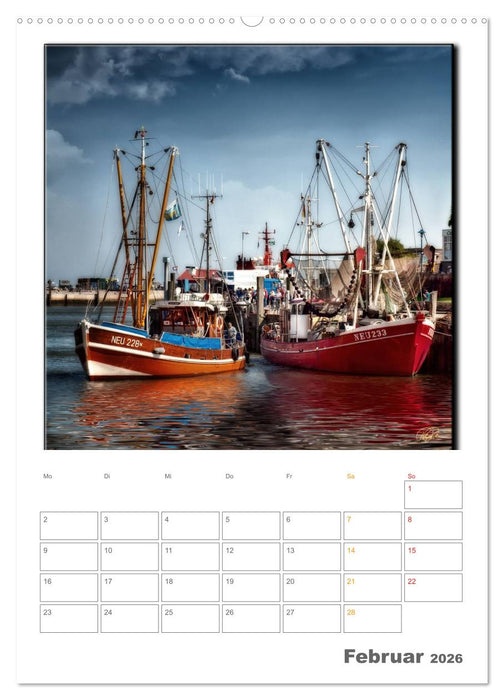 Ostfriesland - Hafen Neuharlingersiel (CALVENDO Premium Wandkalender 2026)