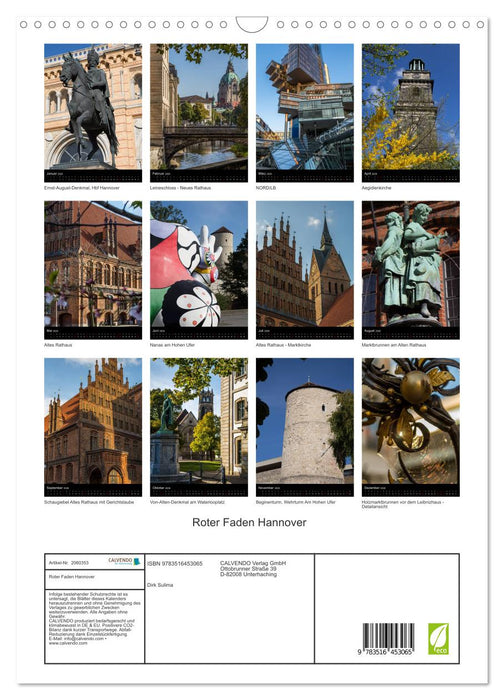 Roter Faden Hannover (CALVENDO Wandkalender 2026)