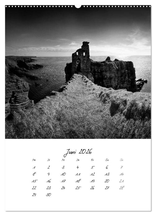 Schottland Monochrom (CALVENDO Wandkalender 2026)