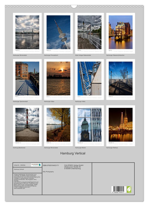 Hamburg Vertical (CALVENDO Wandkalender 2026)