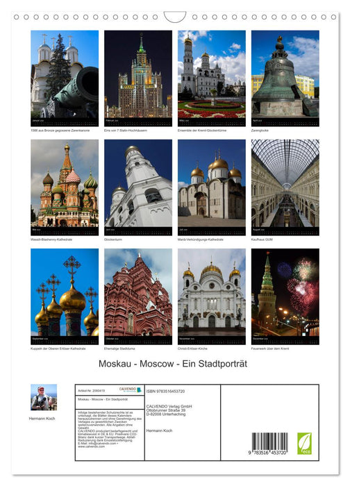 Moskau - Moscow - Ein Stadtporträt (CALVENDO Wandkalender 2026)