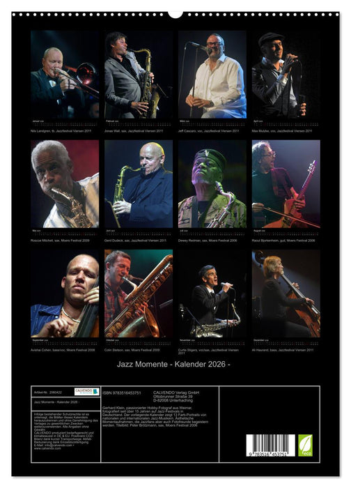 Jazz Momente - Kalender 2026 - (CALVENDO Premium Wandkalender 2026)