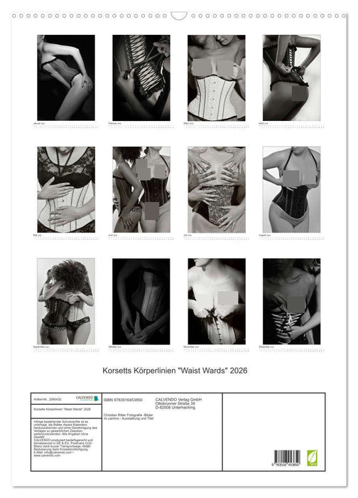 Korsetts Körperlinien "Waist Wards" 2026 (CALVENDO Wandkalender 2026)
