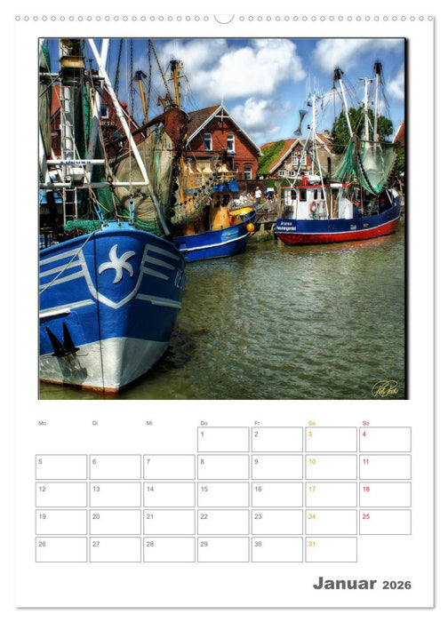 Ostfriesland - Hafen Neuharlingersiel (CALVENDO Wandkalender 2026)