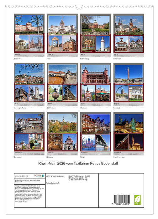 Rhein-Main 2026 vom Taxifahrer Petrus Bodenstaff (CALVENDO Premium Wandkalender 2026)