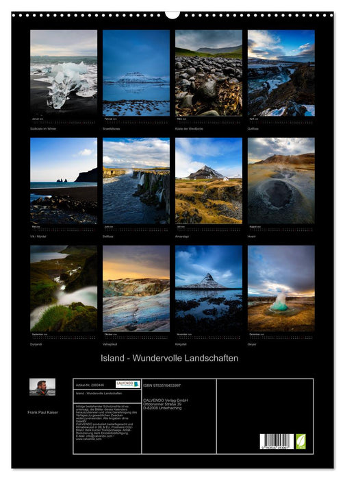 Island - Wundervolle Landschaften (CALVENDO Wandkalender 2026)