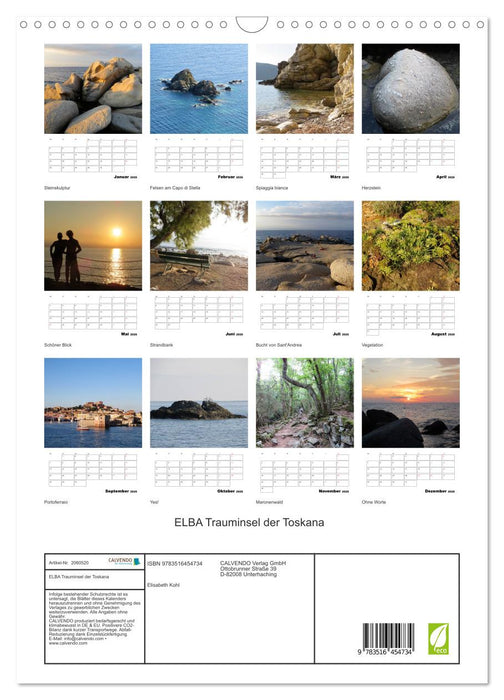 ELBA Trauminsel der Toskana (CALVENDO Wandkalender 2026)
