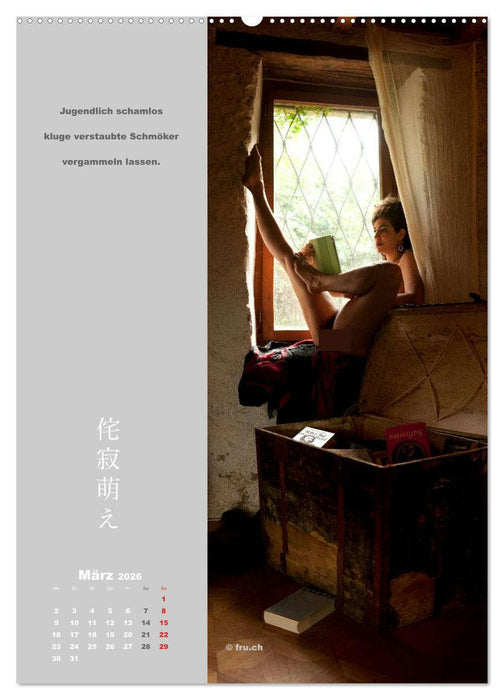 wabi sabi moe — bewundernswert vergänglich erotisch — Akt/Bodypainting (CALVENDO Wandkalender 2026)