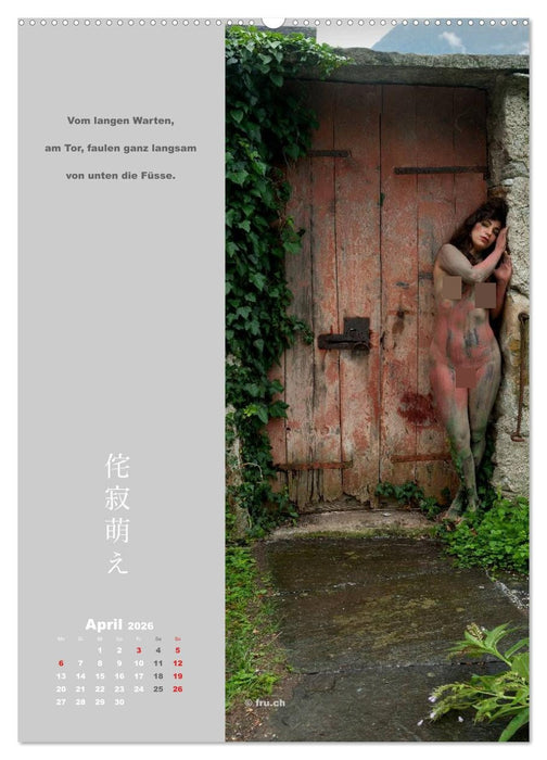 wabi sabi moe — bewundernswert vergänglich erotisch — Akt/Bodypainting (CALVENDO Wandkalender 2026)