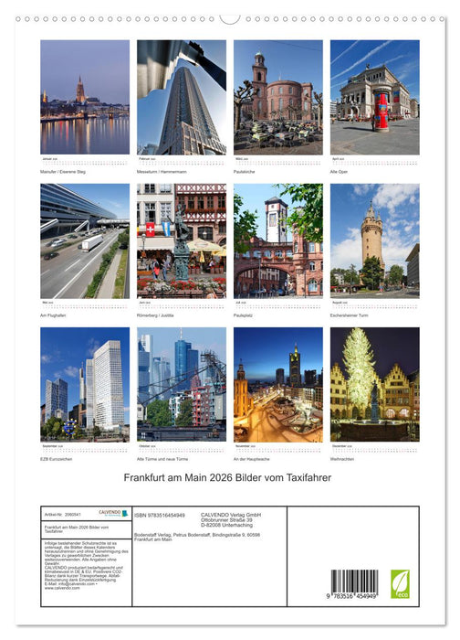 Frankfurt am Main 2026 Bilder vom Taxifahrer (CALVENDO Premium Wandkalender 2026)