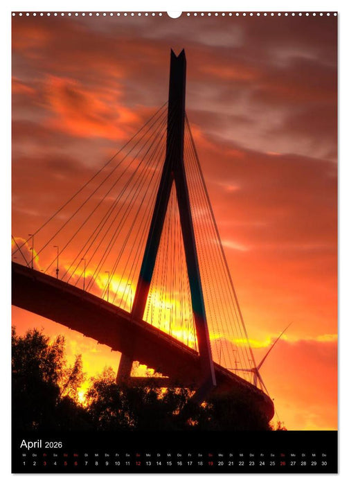 Hamburg im Hochformat (CALVENDO Premium Wandkalender 2026)